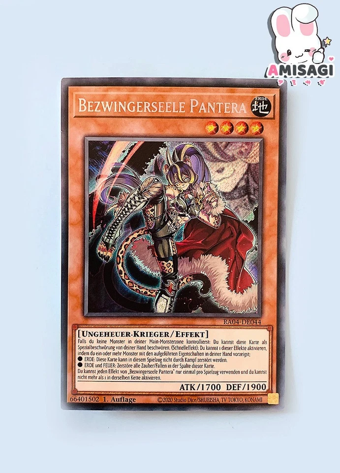 Yu-Gi-Oh! - Card Conqueror Soul Panther - RA04-DE044 Secret Rare TCG German - Image 1 of 3