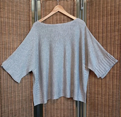 Suéter Anthropologie Talla S Alicia Brillo Mezcla Lino Plateado Tostado Foto 1 de 4