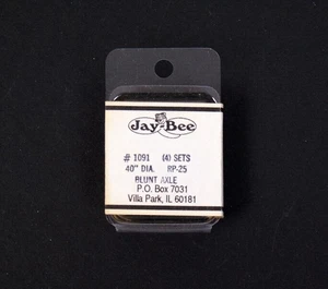 Jay-Bee #1091 Insulated RP25 Wheels 40" Blunt Axle, 4 Pack, Jay Bee NOS HO Scale - Picture 1 of 3