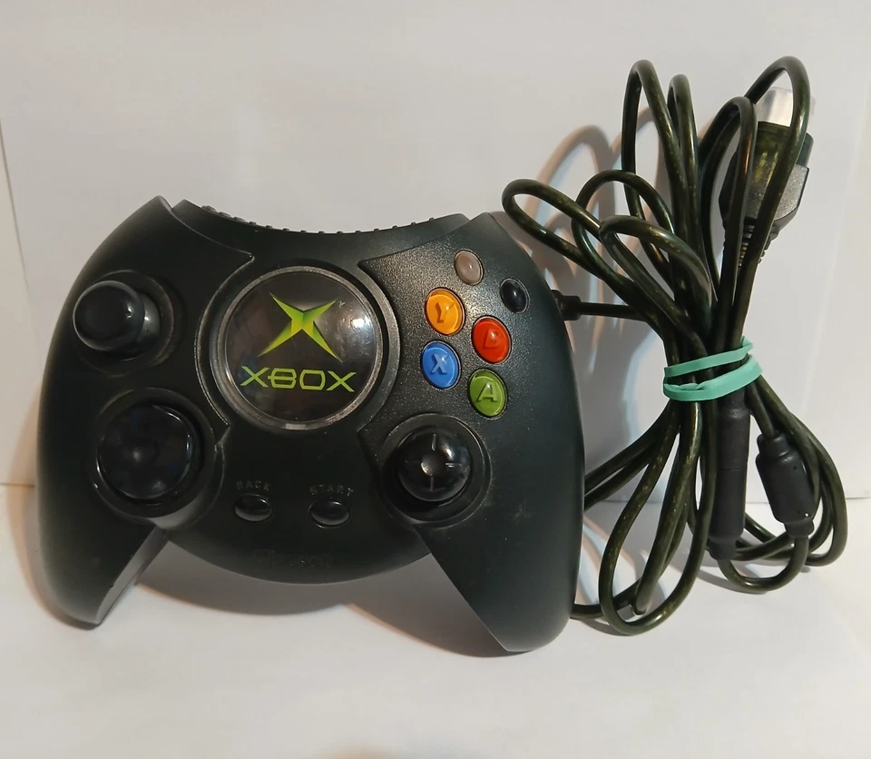 Original Microsoft XBOX Duke Controller X08-17160 tested works w breakaway cable - Image 1 of 4