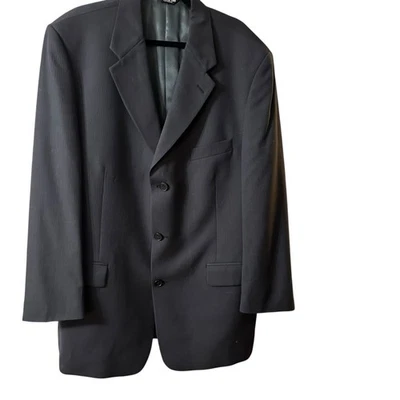 Blazer Claiborne Hombre 48L Chaqueta Gris Oscuro Manga Larga 100% Lana Foto 1 de 4