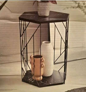 2 tier Cage Table Side Lamp Plant Table Hall Coffee Table Side Table Living Room - Picture 1 of 2