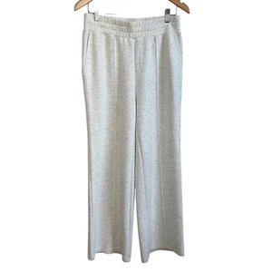 Varley DoubleSoft Wide Leg Pants Medium Lounge Wear Athletic Heathered Beige - Picture 1 of 12