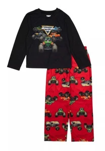 Monster Jam Boy's Monster Truck Characters Long-Sleeved Pajama Set - Picture 1 of 6