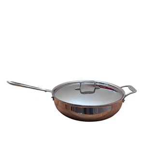 All-Clad D5 polierter Edelstahl 5-lagig 6 Quart tiefe Bratpfanne mit Deckel 13,5" - Bild 1 von 11