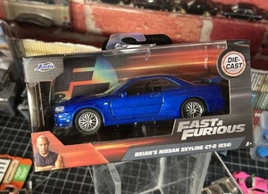 Jada Toys Diecast Fast & Furious Brian’s Nissan Skyline GT-R ( BNR34 ) - Picture 1 of 4