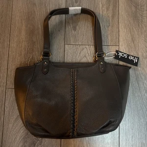 NWT The Sak 109177 Bolinas Leather Slate Gray Satchel Purse - Picture 1 of 9