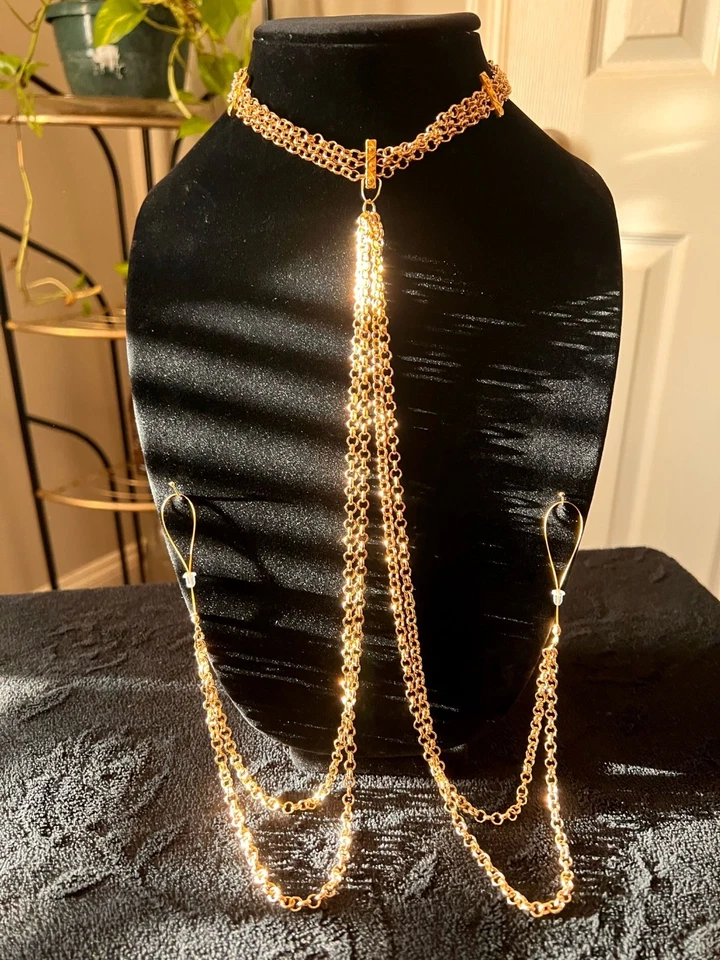 Gargantilla sin perforación anillos para pezones, joyería para pezones, collar para pezones, cadena para pezones Foto 1 de 1