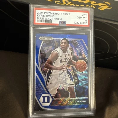 Медиаторы Kyrie Irving 2021 Prizm Draft синие диско призма No62 Duke Blue Devils PSA 10 - Изображение 1 из 2