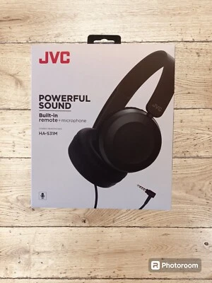 JVC Stereo Headphones Powerful Sound Built-in Remote + Microphone Series HA-S31M - Image 1 of 2