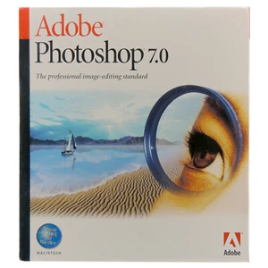 Adobe Photoshop 7.0 7 CD Full Retail Version Mac OS X 10.0 9.2 9.1 NEW - Picture 1 of 3