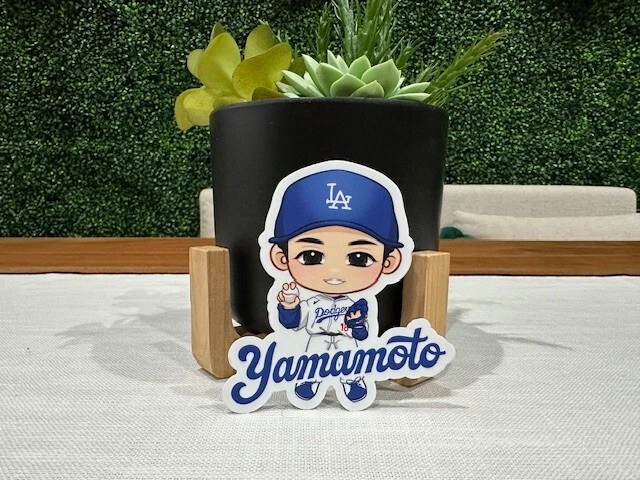 Yoshinobu Yamamoto Sticker Chibi Los Angeles Dodgers 18 Sticker Water Proof