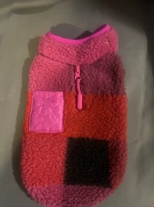 Pink Sherpa Dog Cat Pet Sweater Vest Jacket w/ Pocket Size Small S Boots Barkley - Picture 1 of 7