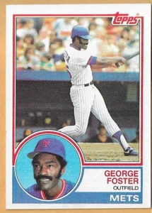 George Foster New York Mets #80 - Topps casi nuevo-como nuevo 1983 - Imagen 1 de 2