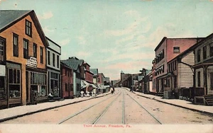 Postcard - Freedom, Pennsylvania, Third Avenue Business St. - 1914 - Picture 1 of 2