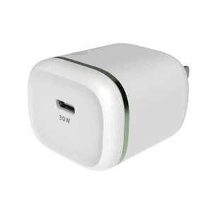 Single Port Fast Charging 30W USB-C Power Adapter Wall Block with White - Picture 1 of 7