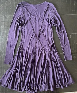 VIVIENNE TAM Casual Long Sleeve Dress Deep Purple SZ PM career wear - Picture 1 of 5