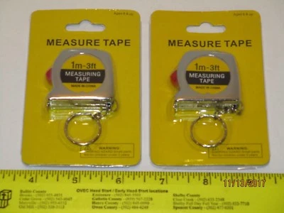 Llaveros cinta métrica de bloqueo - "GET TWO" Electricistas, Carpinteros, Fontaneros Foto 1 de 4