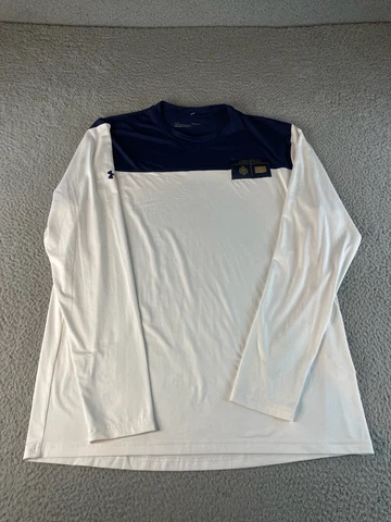 Navy Midshipman Shirt Mens Large Blue Long Sleeve Under Armour Cover