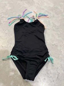 girls size 7 black one piece Heart and Harmony swimsuit - Picture 1 of 5