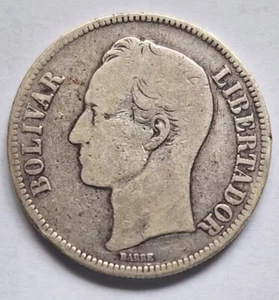 Venezuela. Silver coin 5 Bolivares 1886 - Picture 1 of 2