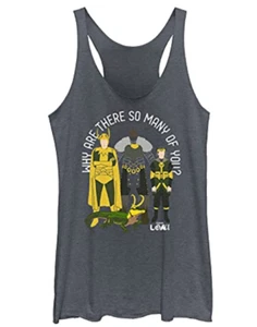 Camiseta sin mangas MARVEL para mujer Loki Mischief & Chaos triple mezcla Racerback en capas XS azul - Imagen 1 de 1