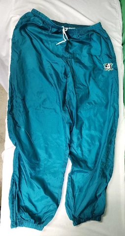 Vintage 90s Anaheim Mighty Ducks Competitor NHL Windbreaker Drawstring Pants 2XL Cover