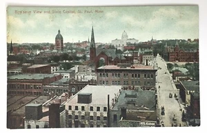 ST. PAUL Minnesota Postcard Birdseye View and State Capitol MN PC Unposted - Picture 1 of 2
