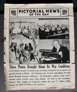 1941 WWII German Australian soldiers Pictorial News newsreel poster Colorado---- - Picture 1 of 1