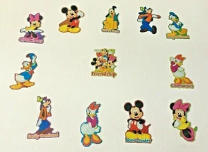 Disney Fab 5 Aufkleber 12 Stück Glitzer Mickey Minnie Donald Daisy Pluto Goofy - Bild 1 von 9