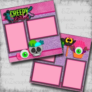Creepy Treats - 2 Premade Scrapbook Pages - EZ Layout 5360 - Picture 1 of 2