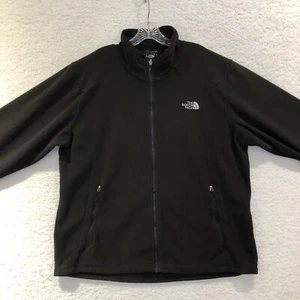 THE NORTH FACE MEN'S BLACK ZIP UP LONG SLEEVE FLEECE JACKET SIZE XL/TG - Picture 1 of 9