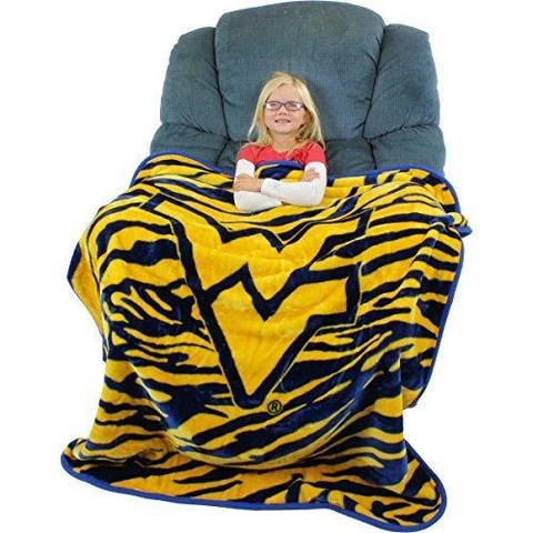 College Covers West Virginia Mountaineers Raschel Throw Blanket, 50" x 60" Cover