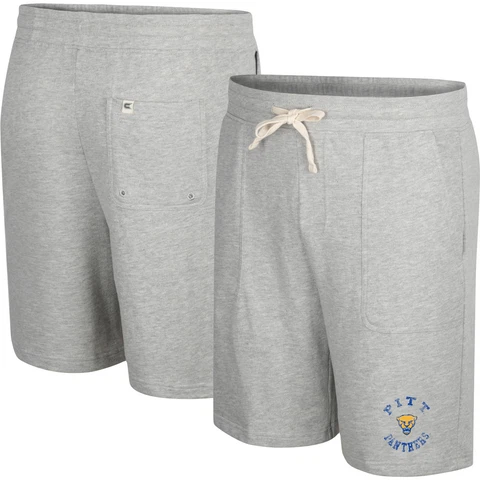 Men's Colosseum Heather Gray Pitt Panthers Love To Hear This Terry Shorts Cover