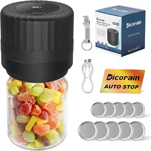 Mason Jar Vacuum Seal Electric Storage Food Fruit Cereal Pasta USB Fresh Canning - Picture 1 of 8