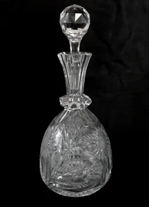 Exquisite vintage full lead cut crystal decanter, very heavy - Picture 1 of 16