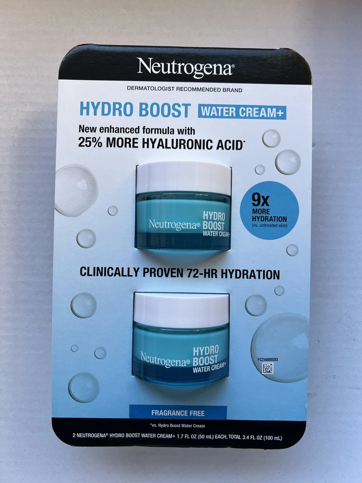Neutrogena Hydro Boost Water Cream 9x More Hydration 1.7 fl oz (50ml) x 2 - Image 1 of 2