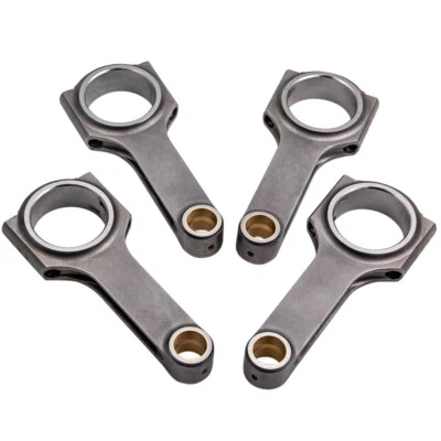 Forged Steel H-Beam Connecting Rods For Honda Acura Civic CRX D16 D Series 137mm - Image 1 of 4