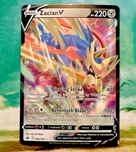 Zacian V - 095/159 - Pokemon Card - Crown Zenith - Sword & Shield - Picture 1 of 3