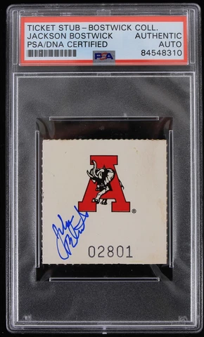 1975 Captain Marvel Jackson Bostwick Alabama Signed Ticket Stub (PSA/DNA) Cover