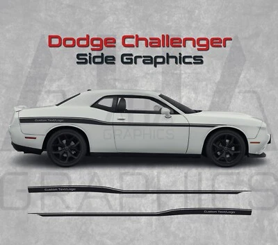 Calcomanías gráficas laterales Dodge Challenger Challenger a rayas laterales calcomanías Foto 1 de 2