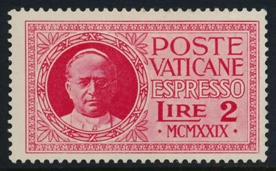 Vatican  Scott #E1, Extra Fine Centering (Mint Hinged) - Image 1 of 2