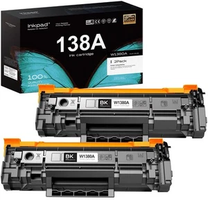 INKPAD 138A/138X Toner 2PK w/ Chip for HP 3001dw 3101fdw - Afbeelding 1 van 2