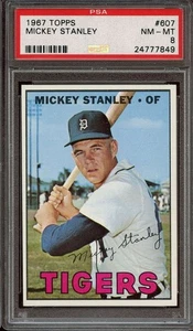 1967 TOPPS #607 MICKEY STANLEY PSA 8 TIGERS *B67411 - Picture 1 of 2