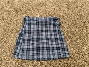 Knit Works Skirt Skort Girls size Large (14) Plaid Blue - Picture 1 of 4
