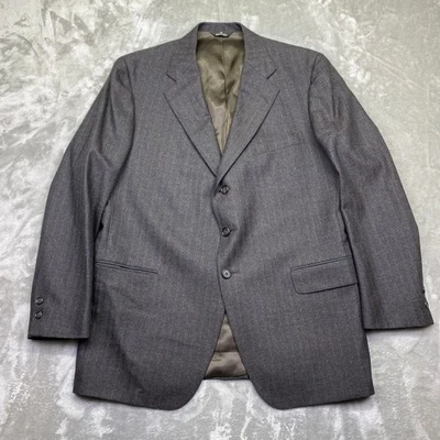 Patrick James Lords of London Gray Herringbone Wool Blazer Mens Sport Coat USA - Image 1 of 4