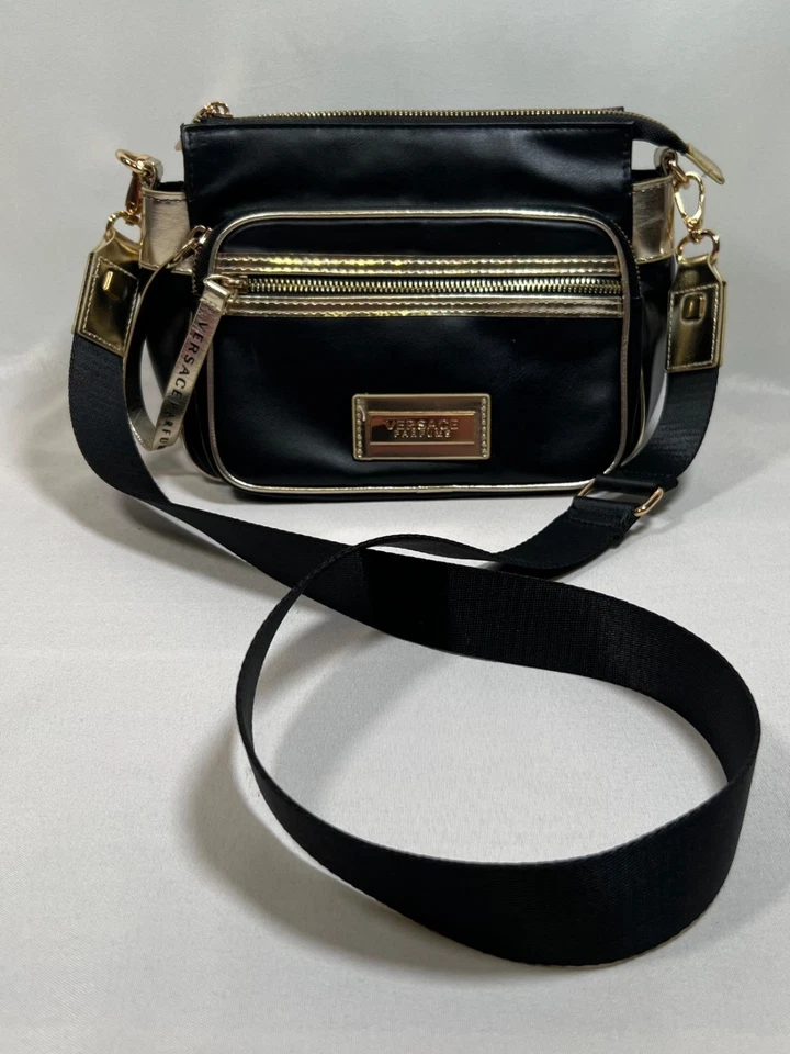 Bolsa Versace Parfums couro sintético - Preto, dourado - Imagem 1 de 4
