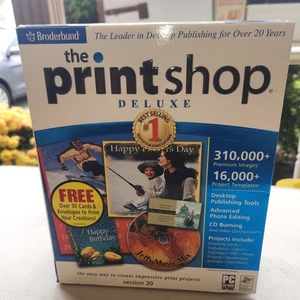 Broderbund - The Printshop Deluxe Suite Version 20- Windows PC NEW - Picture 1 of 5