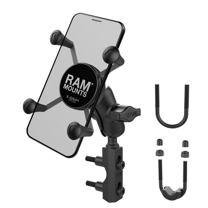 RAM 摩托车离合器/制动器短支架带 X 型握把支架适用于手机/GPS — 第 1/1 张图片