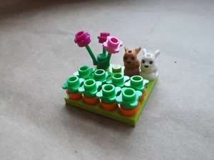 NEW LEGO FRIENDS LEGO CITY BABY EASTER BUNNIES IN CARROT PATCH BABY RABBITS VEG - Picture 1 of 3